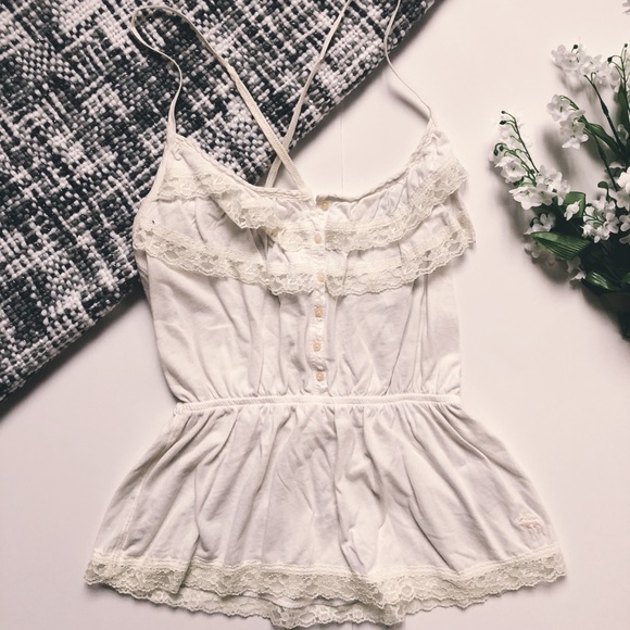 Abercrombie & Fitch Tops - Abercrombie Lace Peplum Tank